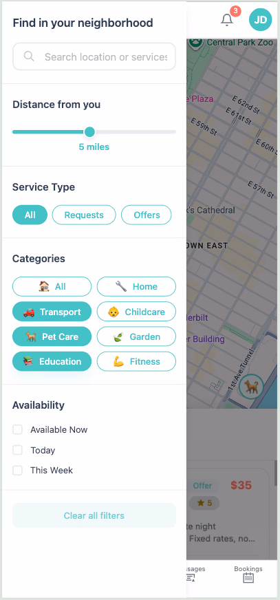 Instant Category Filtering